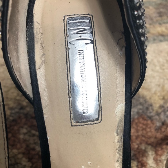 International Concepts Rhinestone Black High Heels Size 9M - Picture 3 of 7
